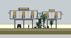 BigBroLilBroHouse, residential design by pensacola architect d.l.stenstrom