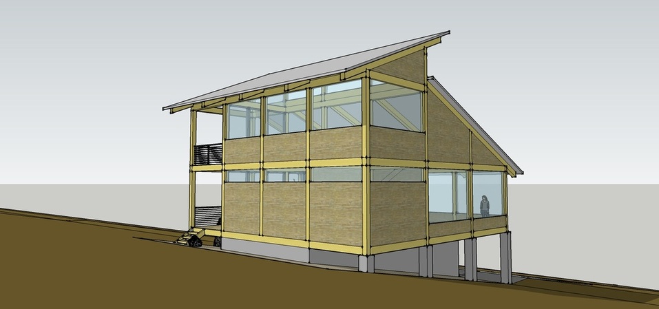 TimberHouse, exterior, rear / side view, by pensacola architect d.l.stenstrom