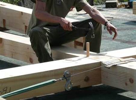 TimberHouse, timber construction detail, by pensacola architect d.l.stenstrom