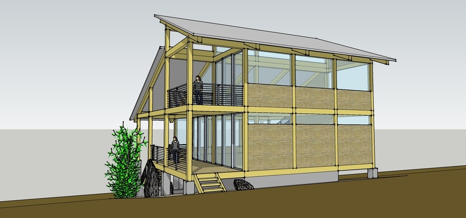 TimberHouse, exterior, rear view, by pensacola architect d.l.stenstrom