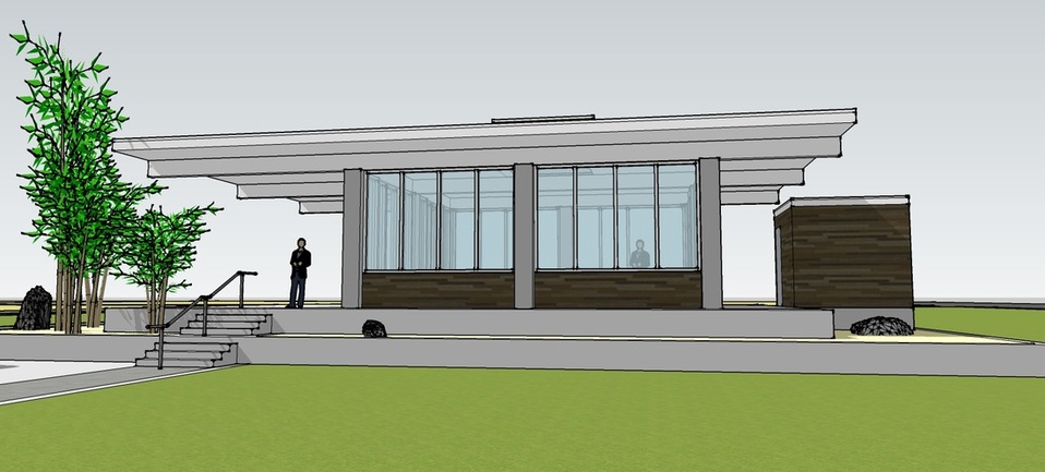 InsideOutHouse, front view, by pensacola architect d.l.stenstrom