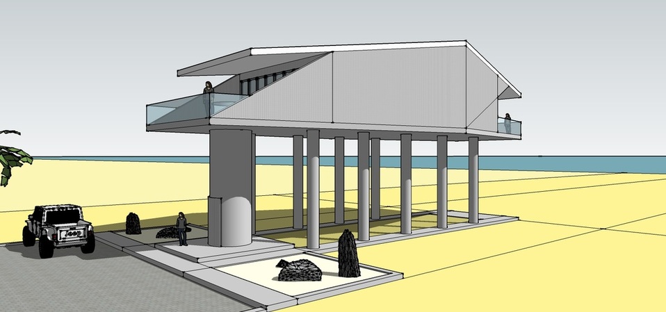 HullHouse, exterior, front view, by pensacola architect d.l.stenstrom