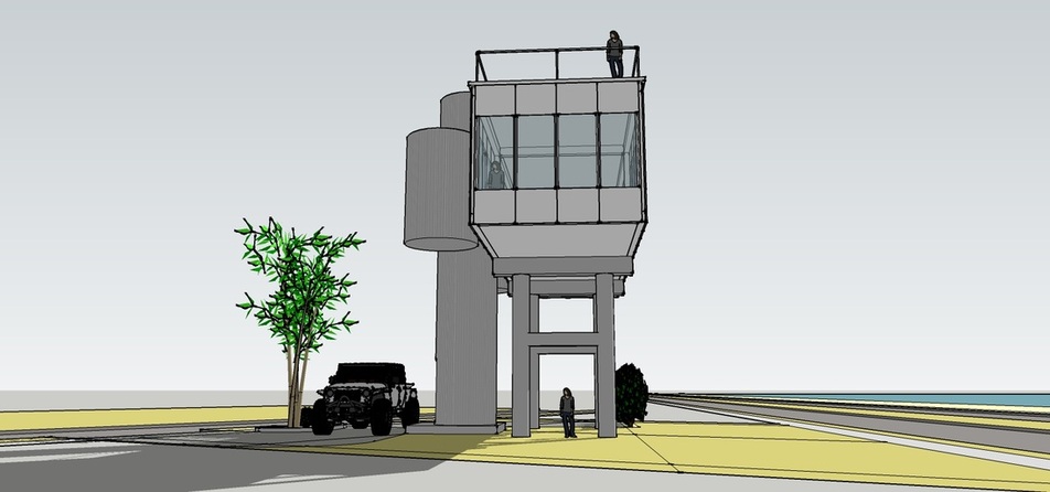 MinimumHouse, exterior, side view, by pensacola architect d.l.stenstrom