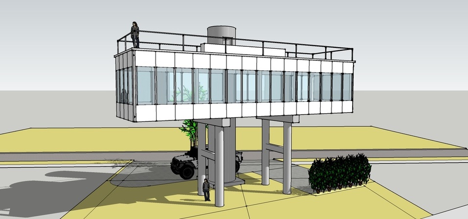 MinimumHouse, exterior, front view, by pensacola architect d.l.stenstrom