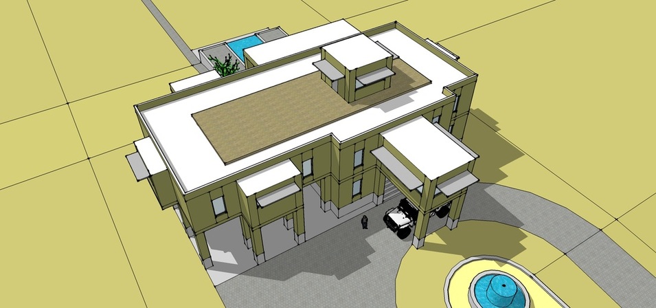 ZenHouse, exterior, overhead view, by pensacola architect d.l.stenstrom