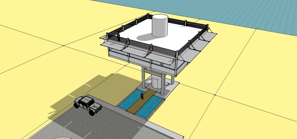 9SquareHouse, exterior, overhead view, by pensacola architect d.l.stenstrom