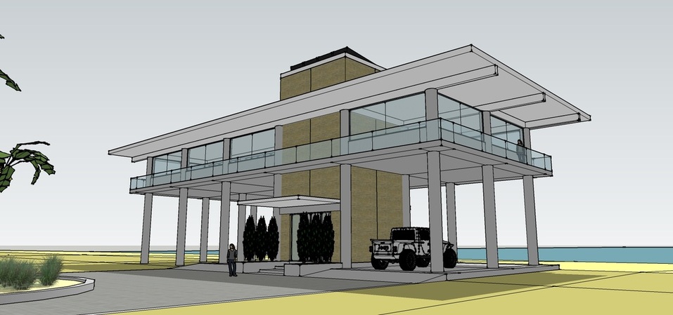 PierHouse, exterior, front view, by pensacola architect d.l.stenstrom